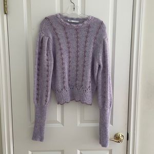New Large Zara Lavender Knit Sweater